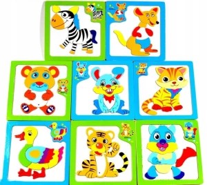 Zdjęcie produktu ﻿PUZZLE MAGNETYCZNE UKŁADANKI KLOCKI