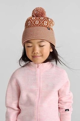 Zdjęcie produktu Reima czapka wełniana dziecięca Kuurassa kolor brązowy wełniana