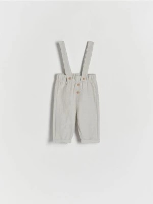 Zdjęcie produktu Reserved - Spodnie z szelkami - jasnoszary