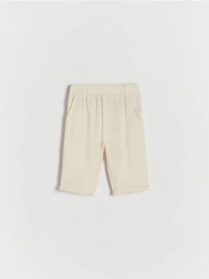 Zdjęcie produktu Reserved - Tkaninowe spodnie z lnem - złamana biel