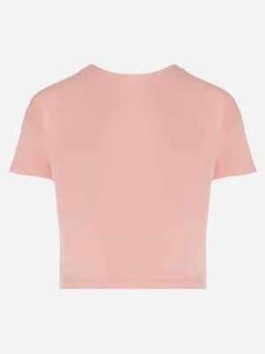 Zdjęcie produktu Różowa Bawełniana Koszulka z Krótkim Rękawem Norri