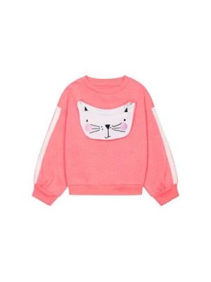 Zdjęcie produktu Różowa bluza dziewczęca z kotkiem Minoti