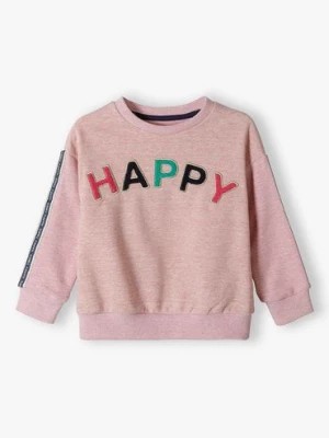 Zdjęcie produktu Różowa bluza z dzianiny dla niemowlaka- Happy Minoti