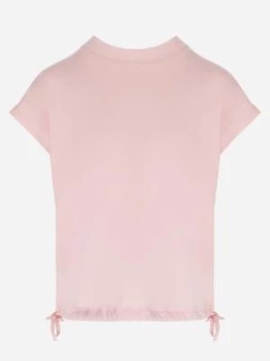 Zdjęcie produktu Różowa Koszulka ze Sznurkiem na Dole Denirissa