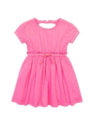 Zdjęcie produktu Różowa sukienka niemowlęca bawełniania z wiązaniem Minoti