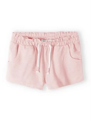 Zdjęcie produktu Różowe szorty dresowe dla dziewczynki z bawełny Minoti