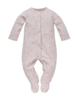 Zdjęcie produktu Różowy bawełniany pajac niemowlęcy w serduszka Pinokio