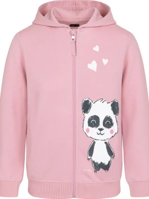 Zdjęcie produktu Rozpinana bluza z kapturem dla dziewczynki, z misiem pandą, różowa, 9-13 lat Endo