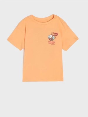 Zdjęcie produktu Sinsay - Koszulka z nadrukiem - pomarańczowy
