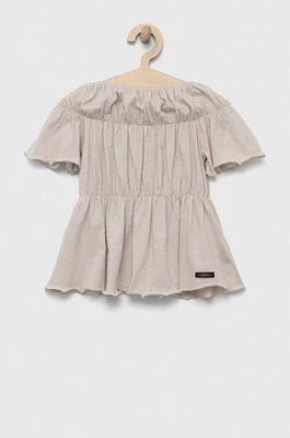 Zdjęcie produktu Sisley bluzka bawełniana kolor szary gładka