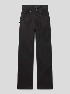 Zdjęcie produktu Spodnie materiałowe o rozkloszowanym kroju w jednolitym kolorze model ‘SLIM’ Blue Effect