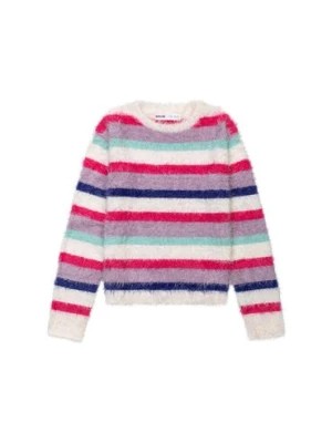 Zdjęcie produktu Sweter dziewczęcy w kolorowe paski Minoti