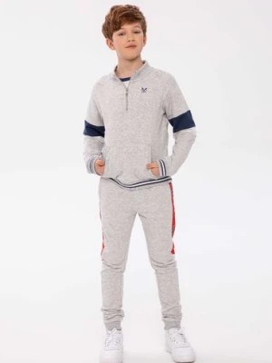 Zdjęcie produktu Szara bluza dresowa dla chłopca ze stójką Minoti