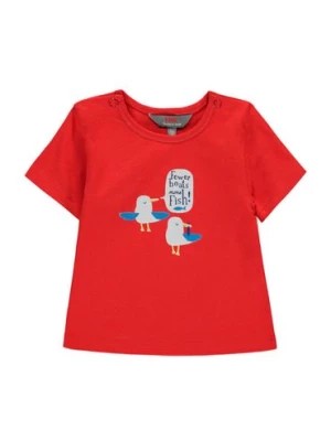Zdjęcie produktu T-shirt dziecięcy czerwony mewy  czerwony Kanz