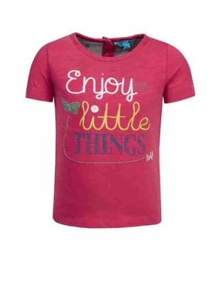 Zdjęcie produktu T-shirt dziewczęcy - Enjoy little things - różowy - Lief