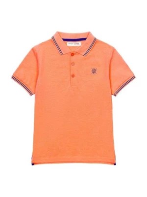 Zdjęcie produktu T-shirt niemowlęcy pomarańczowy z kołnierzykiem Minoti