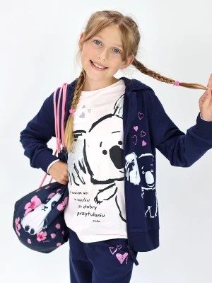 Zdjęcie produktu T-shirt z długim rękawem dla dziewczynki, z misiami koala, jasnoróżowy, 9-13 lat Endo