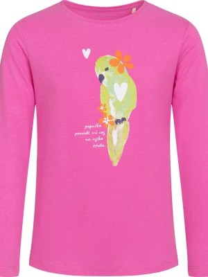 Zdjęcie produktu T-shirt z długim rękawem dla dziewczynki, z papugą, różowy, 9-13 lat Endo