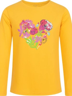 Zdjęcie produktu T-shirt z długim rękawem dla dziewczynki, z sercem, żółty, 9-13 lat Endo