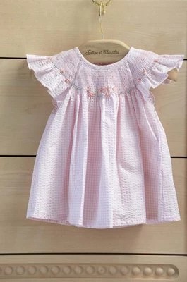 Zdjęcie produktu Tartine et Chocolat sukienka bawełniana niemowlęca kolor różowy mini rozkloszowana TARTINE ET CHOCOLAT