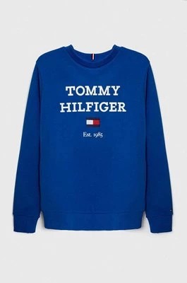 Zdjęcie produktu Tommy Hilfiger bluza dziecięca kolor niebieski z nadrukiem