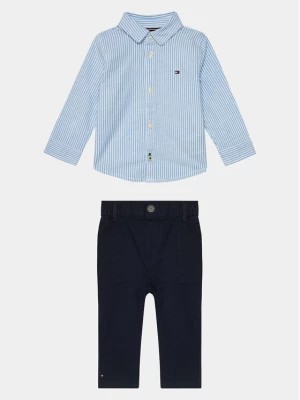 Zdjęcie produktu Tommy Hilfiger Komplet koszula i spodnie materiałowe Baby Ithaca Shirt Set Giftbox KN0KN01784 Niebieski Regular Fit