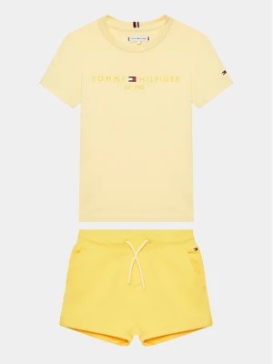 Zdjęcie produktu Tommy Hilfiger Komplet t-shirt i szorty sportowe Essential KG0KG07281 D Żółty Regular Fit