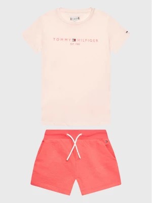 Zdjęcie produktu Tommy Hilfiger Komplet t-shirt i szorty sportowe KG0KG07281 D Różowy Regular Fit