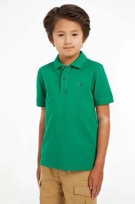 Zdjęcie produktu Tommy Hilfiger polo bawełniane dziecięce kolor zielony gładki