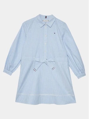 Zdjęcie produktu Tommy Hilfiger Sukienka koszulowa Ithaca Stripe Shirt Dress KG0KG07699 Niebieski Regular Fit
