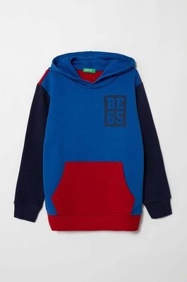 Zdjęcie produktu United Colors of Benetton bluza bawełniana dziecięca z kapturem wzorzysta