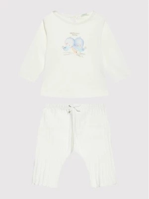 Zdjęcie produktu United Colors Of Benetton Komplet bluzka i spodnie 38ZRA1006 Biały Regular Fit