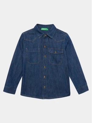 Zdjęcie produktu United Colors Of Benetton Koszula jeansowa 5AD6CQ02M Niebieski Regular Fit