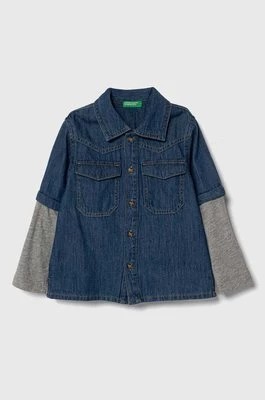Zdjęcie produktu United Colors of Benetton koszula jeansowa dziecięca kolor granatowy