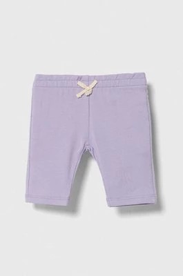 Zdjęcie produktu United Colors of Benetton legginsy dziecięce kolor fioletowy gładkie