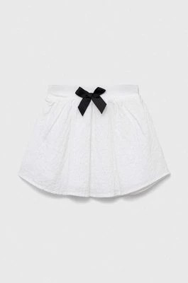 Zdjęcie produktu United Colors of Benetton spódnica dziecięca kolor biały mini rozkloszowana