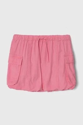 Zdjęcie produktu United Colors of Benetton spódnica dziecięca kolor różowy mini prosta
