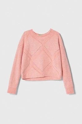 Zdjęcie produktu United Colors of Benetton sweter dziecięcy kolor różowy