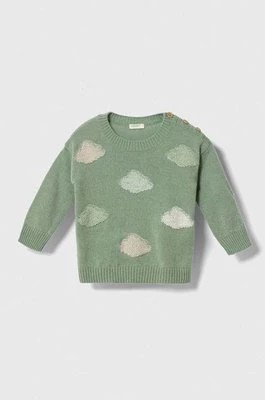 Zdjęcie produktu United Colors of Benetton sweter z domieszką wełny niemowlęcy kolor zielony lekki