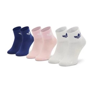 Zdjęcie produktu Zestaw 3 par wysokich skarpet dziecięcych adidas Ankle HC9596 Różowy