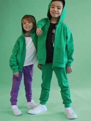 Zdjęcie produktu Zielone dresowe spodnie slim chłopięce z kieszeniami Lincoln & Sharks by 5.10.15.