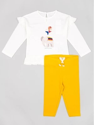 Zdjęcie produktu Zippy Komplet bluzka i legginsy ZBGAP0601 23001 Żółty Regular Fit