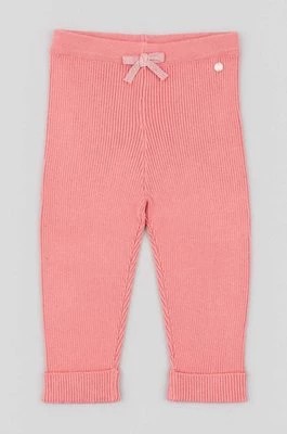 Zdjęcie produktu zippy legginsy niemowlęce kolor różowy gładkie Zippy
