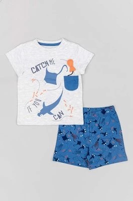 Zdjęcie produktu zippy piżama bawełniana dziecięca kolor niebieski wzorzysta Zippy