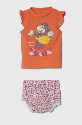Zdjęcie produktu zippy piżama bawełniana niemowlęca kolor pomarańczowy z nadrukiem Zippy