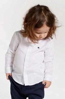 Coccodrillo koszula bawełniana dziecięca kolor biały