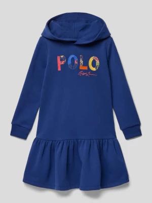 Sukienka z nadrukiem z logo Polo Ralph Lauren Kids
