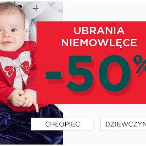 -50% na ubrania niemowlęce