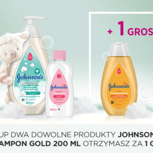 Kup 2 dowolne produkty JOHNSONS a szampon GOLD otrzymasz za 1 GROSZ