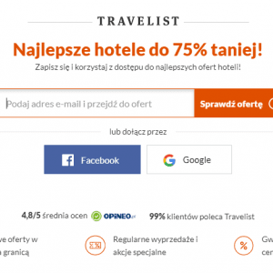 Najlepsze hotele do -75% taniej po zapisaniu się do Newslettera Travelist
